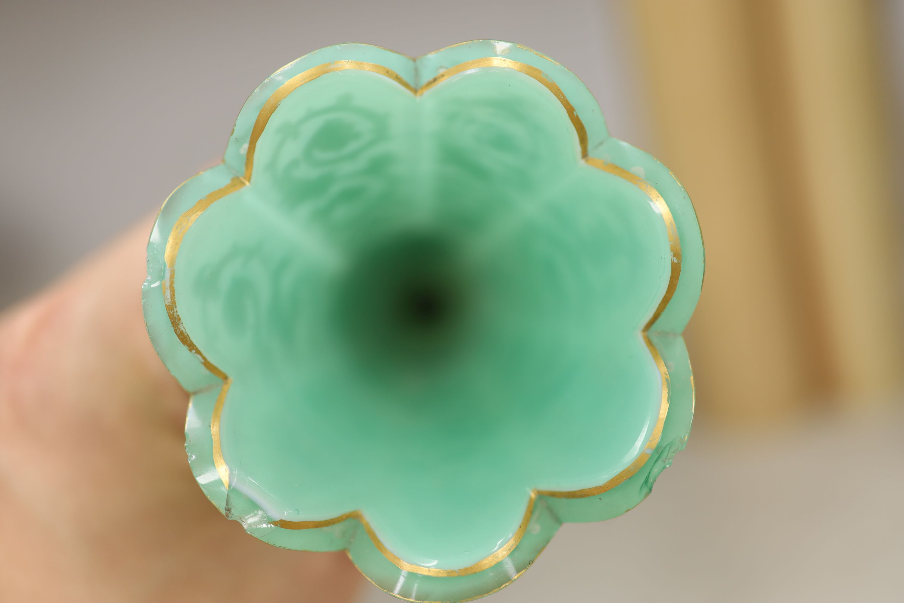 A pair of late 19th century Bohemian cased glass vases, height 21cm